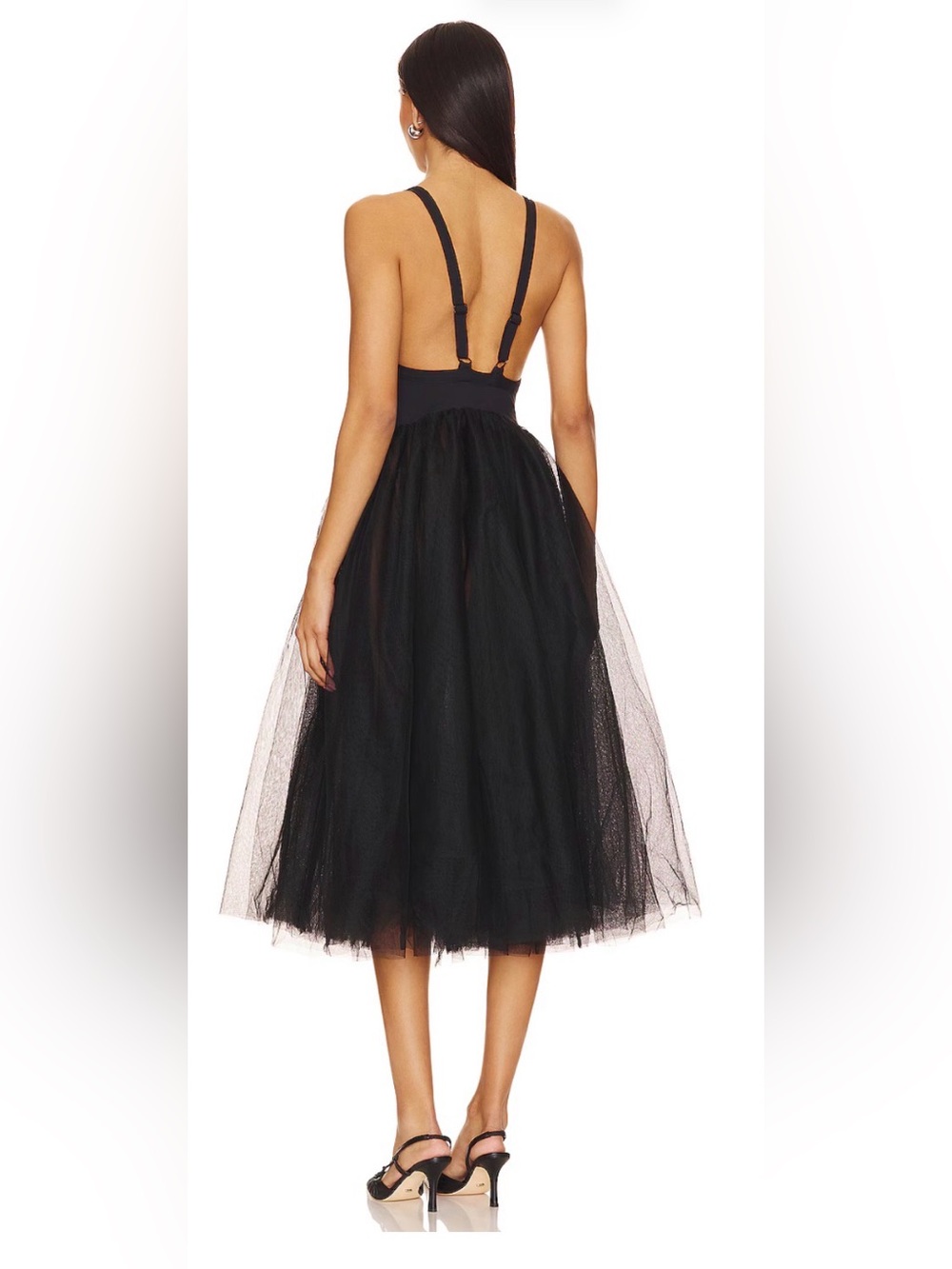 Free People X Intimately Fp Let's Talk Tutu Slip Dress In Black - Picture 2 of 14